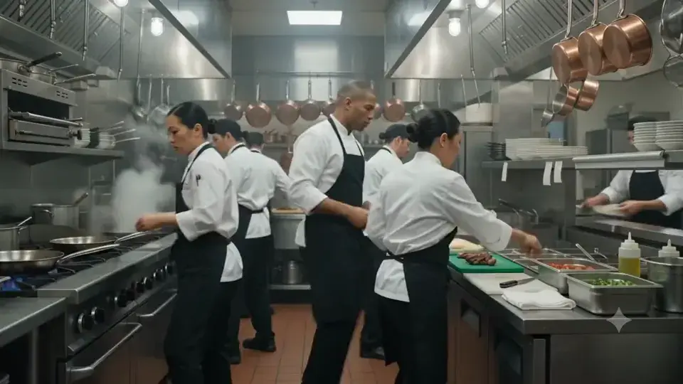 An illustrative moment of preparing food together
